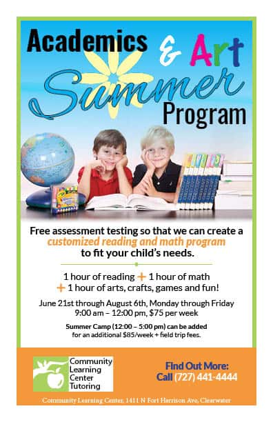 Academics & Art Summer Program – For Kids ages 5 – 17